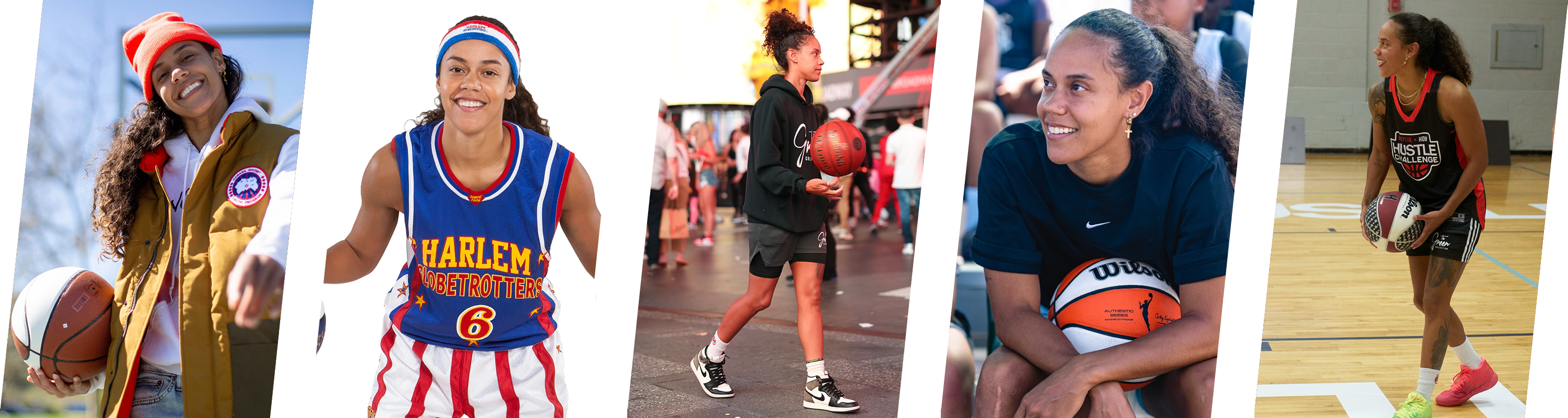 Bree Green Globetrotter and basketball action